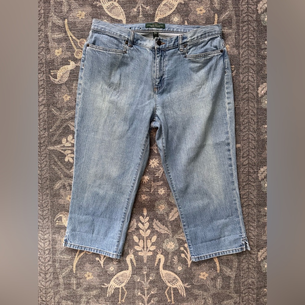 Ralph Lauren Light Blue Classic mid Calf Denim Jeans
